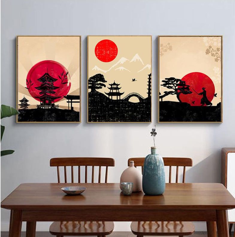 Japanische Dekorationsplakate