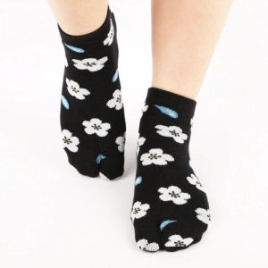 5 Paar Zwarte Tabi Sokken