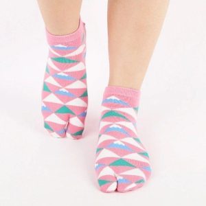 5 paar Japanse Sokken Berg Roze