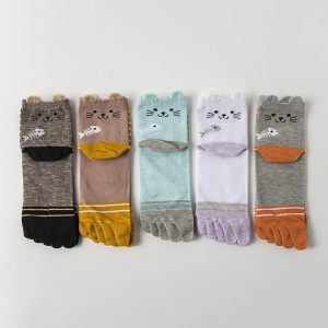 Japanse 5 Vinger Sokken Kat