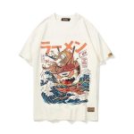 Japanse Bedrukte T-shirt - Wit