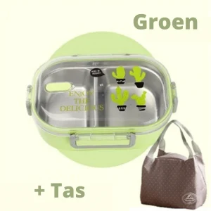 Japanse Bento Box Panini - Groen + Tas