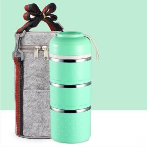 Japanse Bento Box Roestvrij Staal - Groen