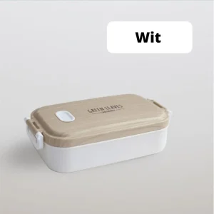 Japanse Bento Box Roestvrij Staal - Wit