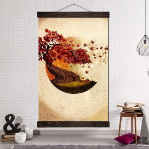 Japanse Boom Schilderij - 70x105CM