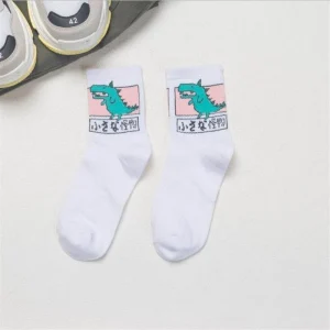 Japanse Dinosaurie Sokken - Wit