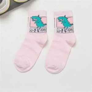 Japanse Dinosaurie Sokken - Roze