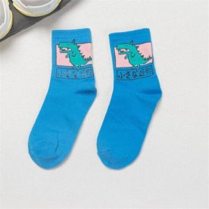 Japanse Dinosaurie Sokken - Blauw