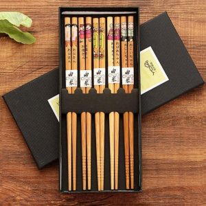 Japanse Eetstokjes Gelukkige Familie