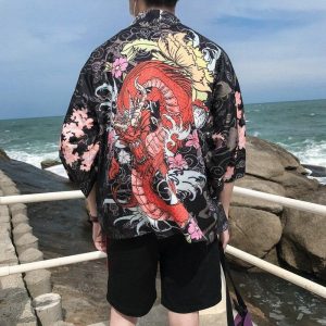 Japanse Haori Rode Draak