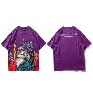 Japanse Kame Sennin T-shirt - Paars