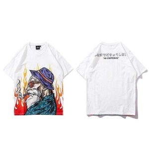 Japanse Kame Sennin T-shirt - Wit
