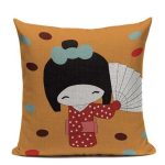 Japanse Kawaii Kussensloop Oranje