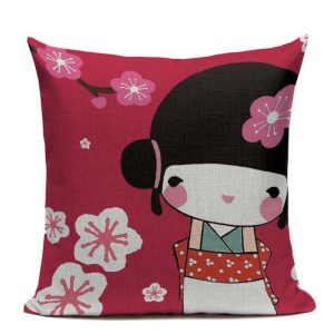 Japanse Kawaii Kussensloop Paars