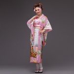 Japanse Kimono Dame Roze