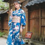 Japanse Kimono Jurk Kiku - M