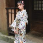 Japanse Kimono Lang Wit - M