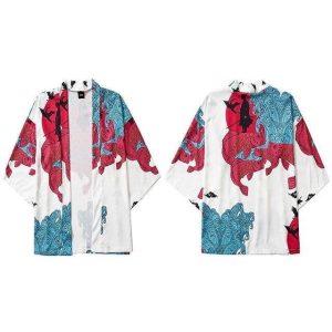 Japanse Kimono Trui - Wit