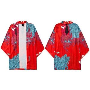 Japanse Kimono Trui - Red