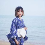 Japanse Kimono Vrouw Strand - L