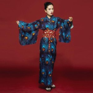 Japanse Kimono voor Vrouwen Pauw