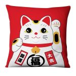 Japanse Kussensloop Maneki Neko