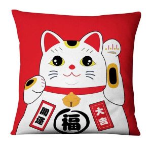 Japanse Kussensloop Maneki Neko