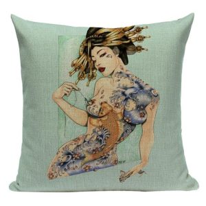 Japanse Kussensloop Naakte Geisha