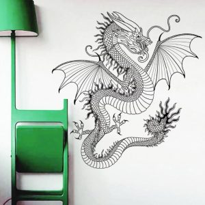 Japanse Muursticker Draak
