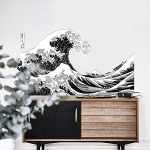 Japanse Muursticker Golven - 110 x 175cm