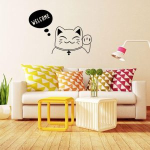 Japanse Muursticker Kinderen Kat