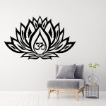 Japanse Muursticker Lotus - 43cm x 69cm