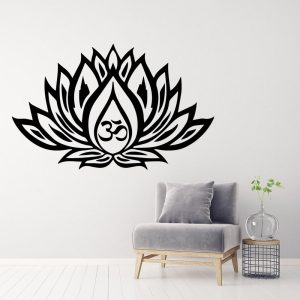 Japanse Muursticker Lotus - 43cm x 69cm