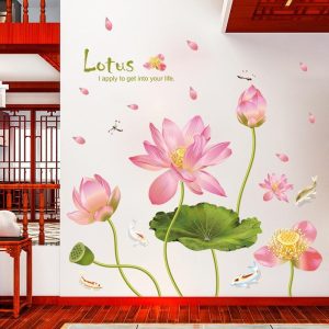 Japanse Muursticker Lotusbloem