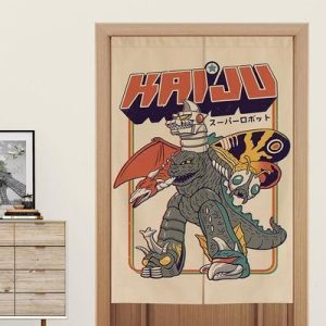 Japanse Noren Gozilla Transformer