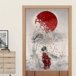 Japanse Noren Vrouw Uit Japan