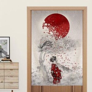 Japanse Noren Vrouw Uit Japan