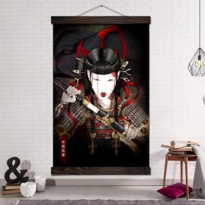 Japanse Poster Krijger Geisha - 70x105CM