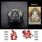 Japanse Ring Boeddhistische Symbolen - Dainichi