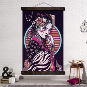 Japanse Schilderij Aesthetic Geisha - 70x105CM