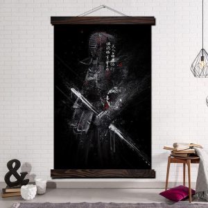 Japanse Schilderij Kendo - 70x105CM