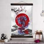 Japanse Schilderij Koi-Karp - 70x105CM