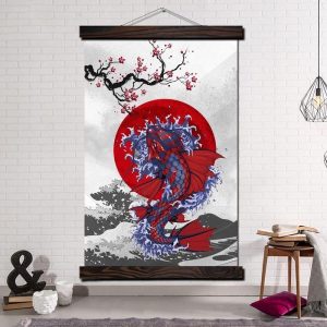 Japanse Schilderij Koi-Karp - 70x105CM