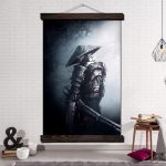 Japanse Schilderij Samurai Cyborg - 70x105CM