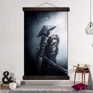 Japanse Schilderij Samurai Cyborg - 70x105CM