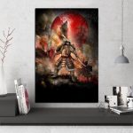 Japanse Schilderij Shogun Slagveld - 70x105CM