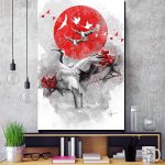 Japanse Schilderij Tsuru - 70x105CM