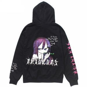Japanse Supersize Hoodie - Zwart