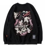 Japanse Sweater Kraanvogels - Zwart