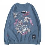 Japanse Sweater Kraanvogels - Blauw